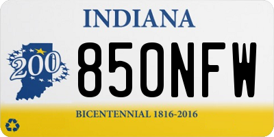 IN license plate 850NFW