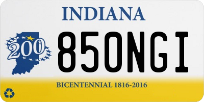 IN license plate 850NGI