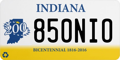IN license plate 850NIO