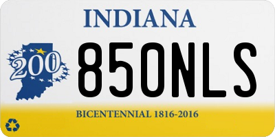 IN license plate 850NLS