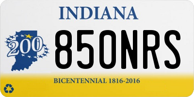 IN license plate 850NRS