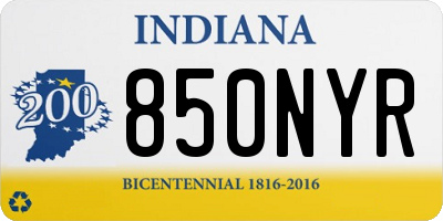 IN license plate 850NYR