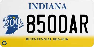 IN license plate 850OAR