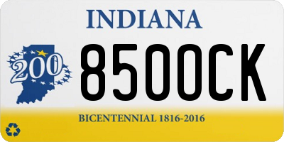 IN license plate 850OCK