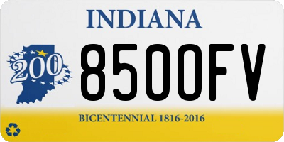 IN license plate 850OFV