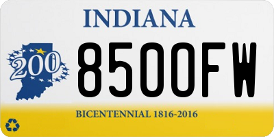 IN license plate 850OFW
