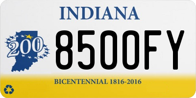 IN license plate 850OFY