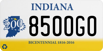 IN license plate 850OGO