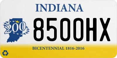 IN license plate 850OHX