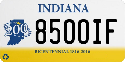 IN license plate 850OIF
