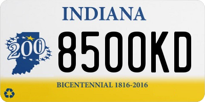 IN license plate 850OKD