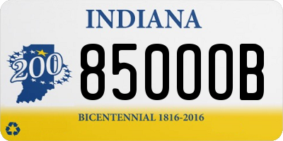 IN license plate 850OOB