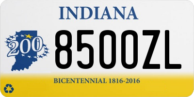 IN license plate 850OZL