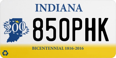 IN license plate 850PHK