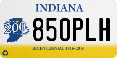 IN license plate 850PLH