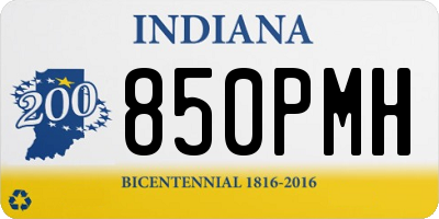 IN license plate 850PMH