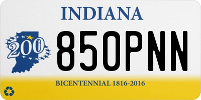 IN license plate 850PNN