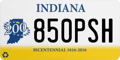 IN license plate 850PSH
