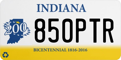 IN license plate 850PTR