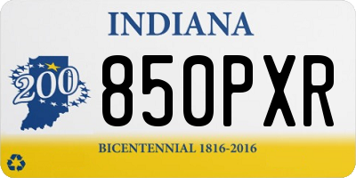IN license plate 850PXR