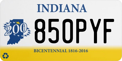 IN license plate 850PYF