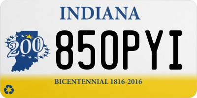 IN license plate 850PYI