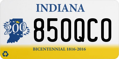 IN license plate 850QCO
