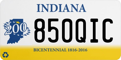 IN license plate 850QIC