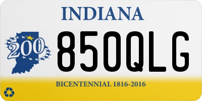 IN license plate 850QLG