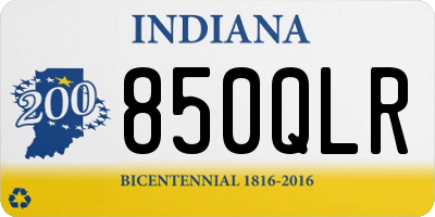 IN license plate 850QLR