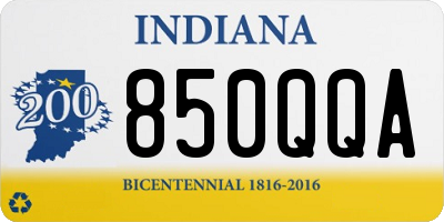 IN license plate 850QQA