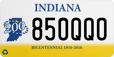 IN license plate 850QQO