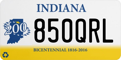 IN license plate 850QRL