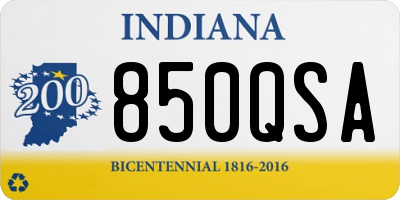 IN license plate 850QSA