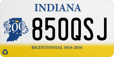 IN license plate 850QSJ