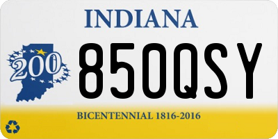 IN license plate 850QSY