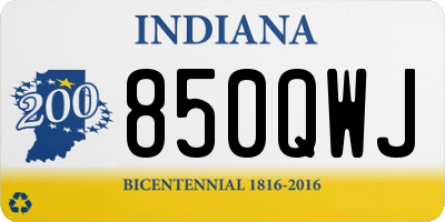 IN license plate 850QWJ