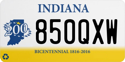 IN license plate 850QXW