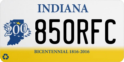IN license plate 850RFC