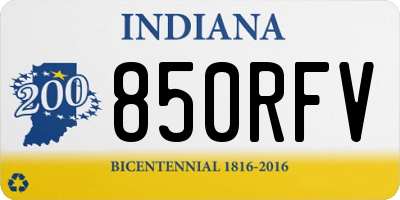 IN license plate 850RFV