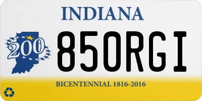 IN license plate 850RGI