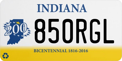 IN license plate 850RGL