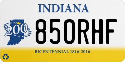 IN license plate 850RHF
