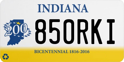 IN license plate 850RKI