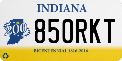 IN license plate 850RKT