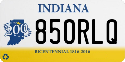 IN license plate 850RLQ