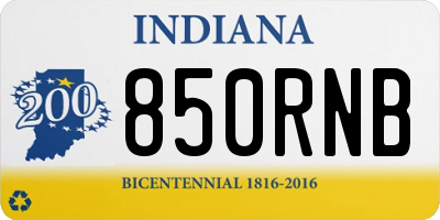 IN license plate 850RNB