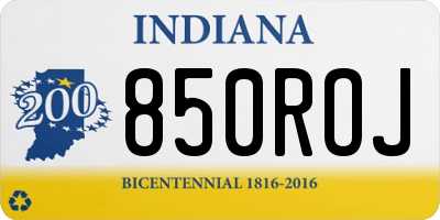 IN license plate 850ROJ