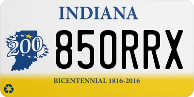 IN license plate 850RRX