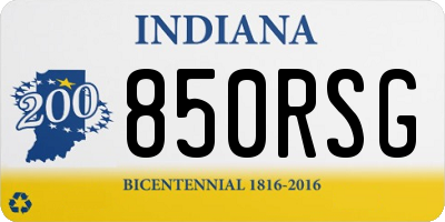 IN license plate 850RSG